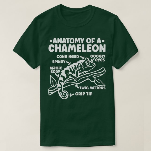 Chameleon Anatomy Of A Chameleon 1 T-Shirt (Design Front)