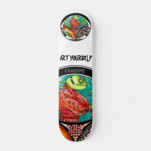 Chameleon Art Drawing Skateboard Deck