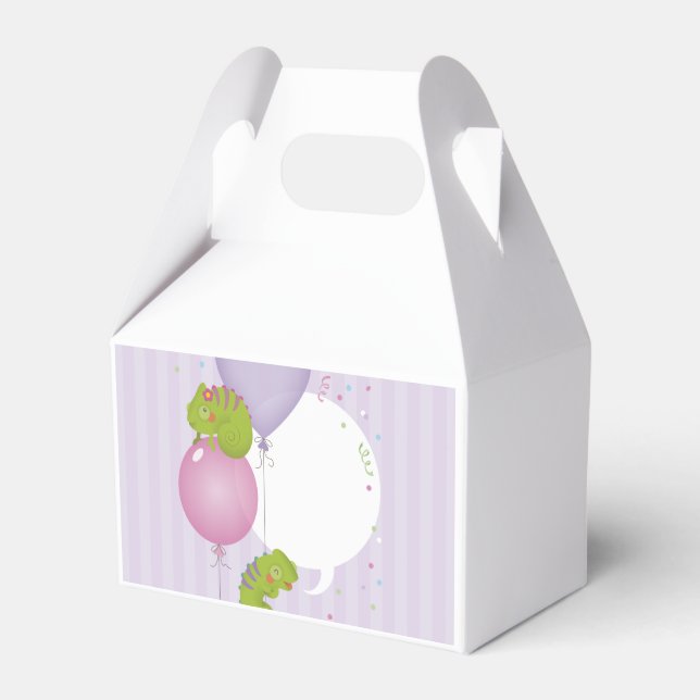 Chameleon birthday favor boxes (Front Side)