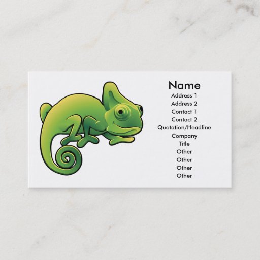 Customizable Chameleon business card design