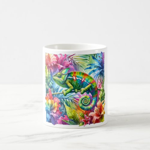 Chameleon Charm 2 _ Watercolor Coffee Mug