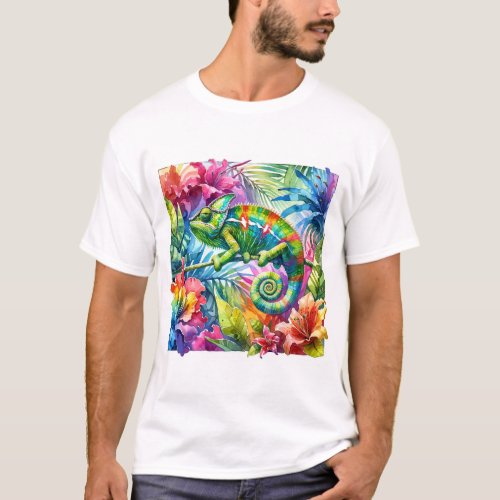 Chameleon Charm 2 _ Watercolor T_Shirt