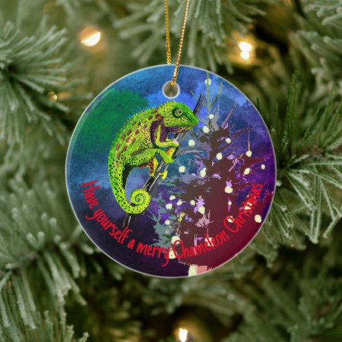 chameleon christmas Ornament