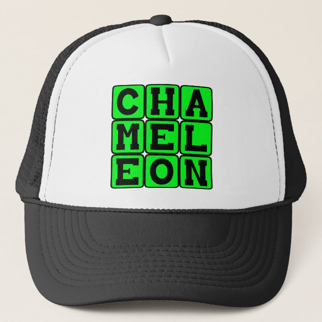Chameleon, Color-Changing Lizard Trucker Hat (Front)