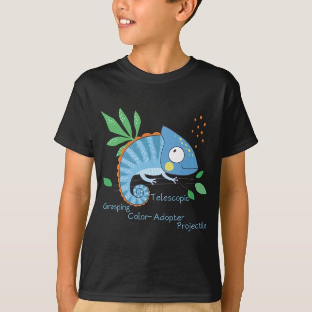 Chameleon - Colored Lizard - Educate T-Shirt (Front)