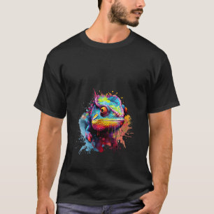 chameleon colorful Camouflage Reptile Lizard Idea  T-Shirt