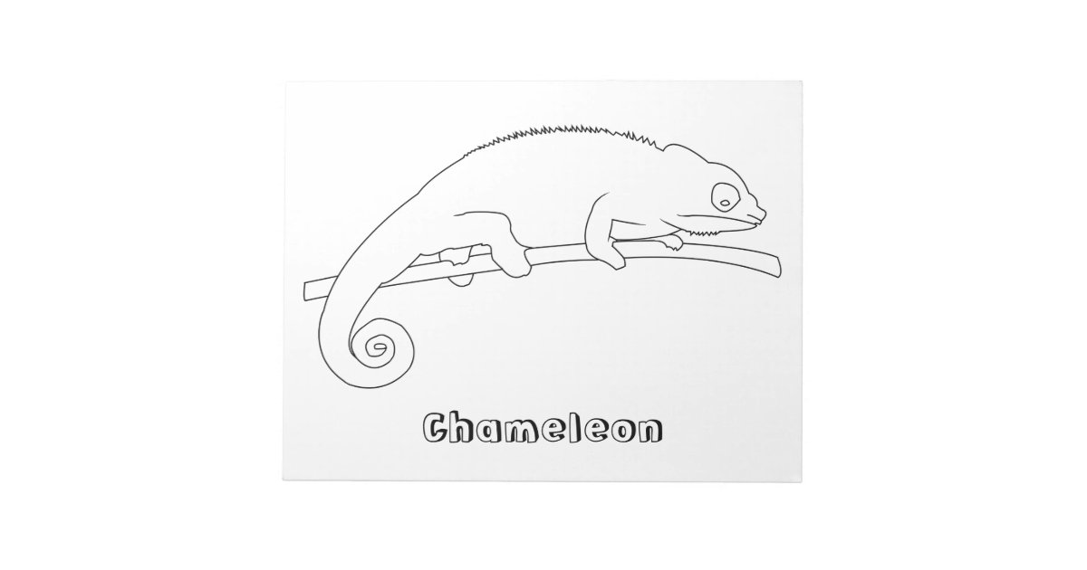 Chameleon coloring notepads fun activity | Zazzle