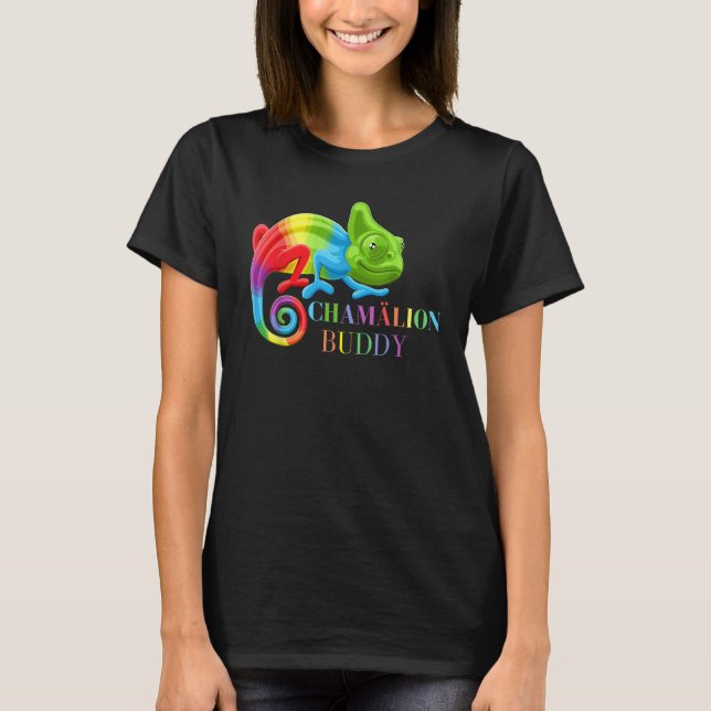 Chameleon Colourful Chameleon Pet Lizards T-Shirt (Front)