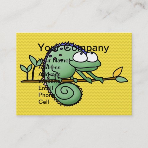 Chameleon Cute Funny  Business Card