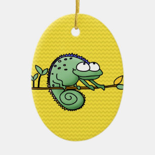 Chameleon Cute Funny Ceramic Ornament