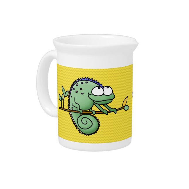 Chameleon Cute Funny  Drink Pitcher (Left)