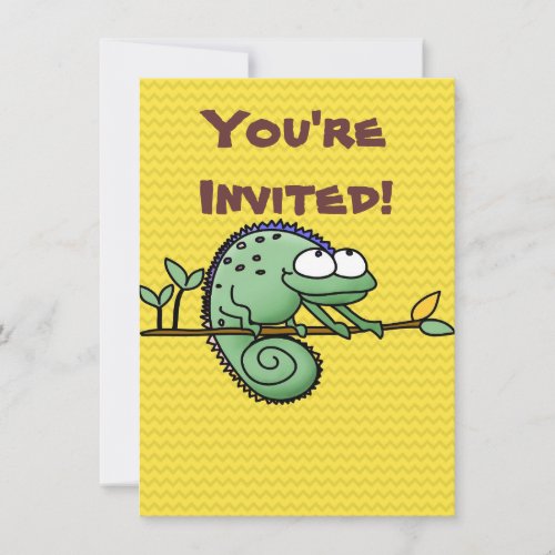 Chameleon Cute Funny  Invitation