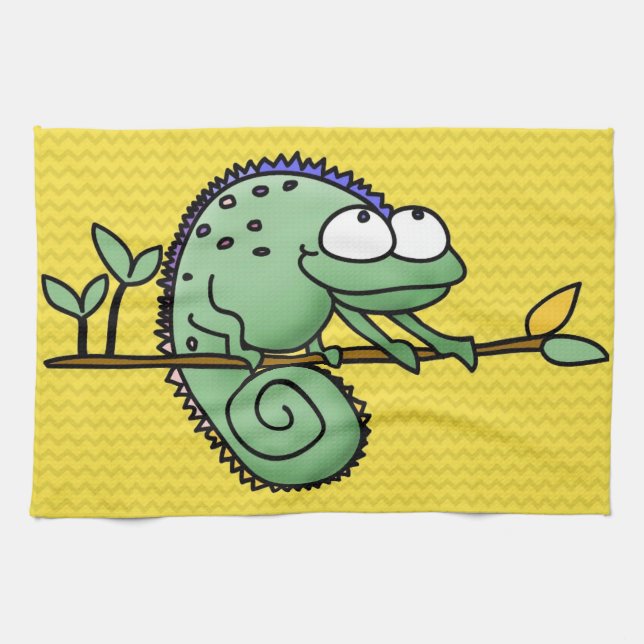 Chameleon Cute Funny  Kitchen Towel (Horizontal)