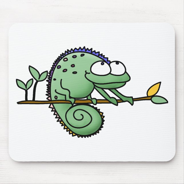 Chameleon Cute Funny  Mouse Pad (Front)