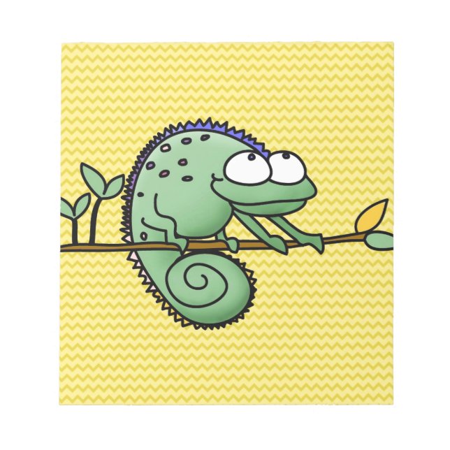Chameleon Cute Funny  Notepad (Front)