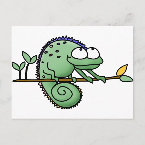 Chameleon Cute Funny  Postcard