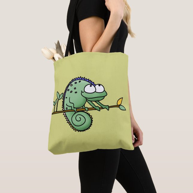 Chameleon Cute Funny  Tote Bag (Close Up)