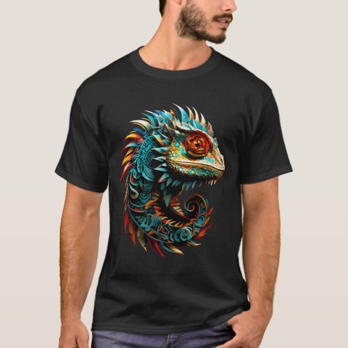 Chameleon Design T_Shirt