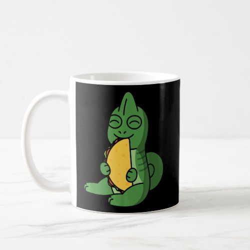 Chameleon Eating A Taco Pet    Coffee Mug