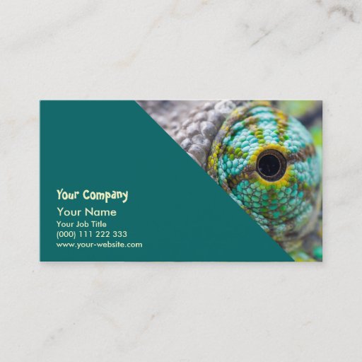 Customizable Chameleon eye business cards