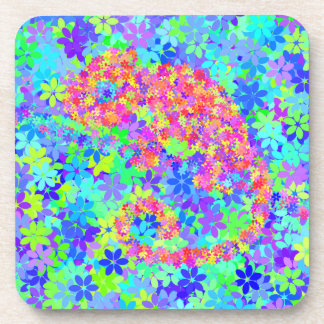 CHAMELEON flower camouflage Beverage Coaster