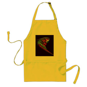 Chameleon Fractal Abstract Art in Vibrant Motion Adult Apron