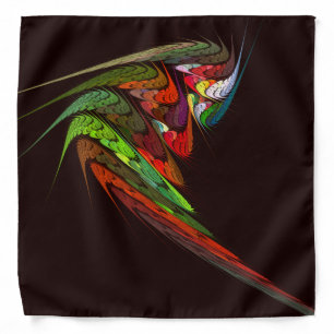 Chameleon Fractal Abstract Art in Vibrant Motion Bandana