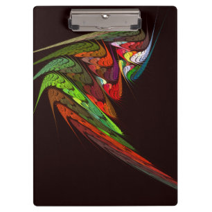 Chameleon Fractal Abstract Art in Vibrant Motion Clipboard