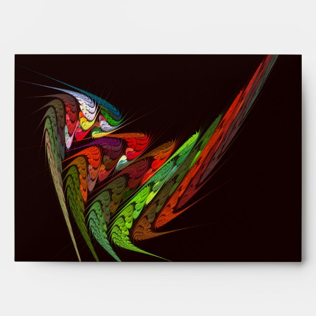Chameleon Fractal Abstract Art in Vibrant Motion Envelope (Front)