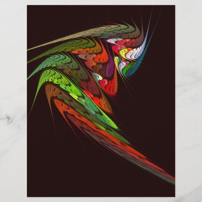 Chameleon Fractal Abstract Art in Vibrant Motion Flyer (Front)