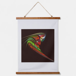 Chameleon Fractal Abstract Art in Vibrant Motion Hanging Tapestry