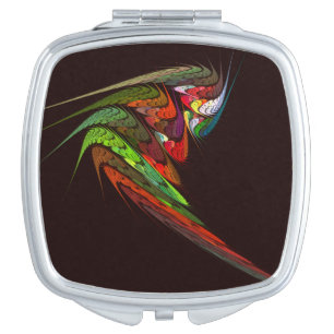 Chameleon Fractal Abstract Art in Vibrant Motion Mirror For Makeup