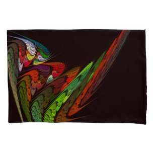 Chameleon Fractal Abstract Art in Vibrant Motion Pillow Case