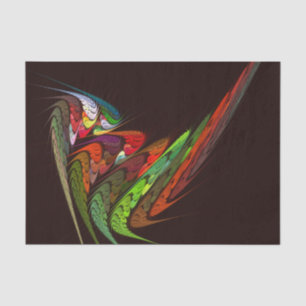 Chameleon Fractal Abstract Art in Vibrant Motion Tissue Paper