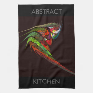 Chameleon Fractal Abstract Art in Vibrant Motion Towel