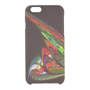 Chameleon Fractal Abstract Art in Vibrant Motion Clear iPhone 6/6S Case