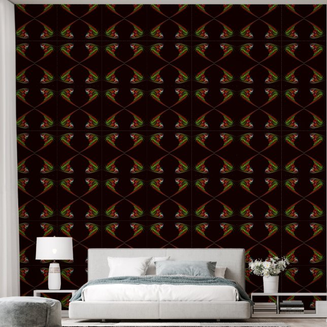 Chameleon Fractal Abstract Art in Vibrant Motion Wallpaper (Bedroom)