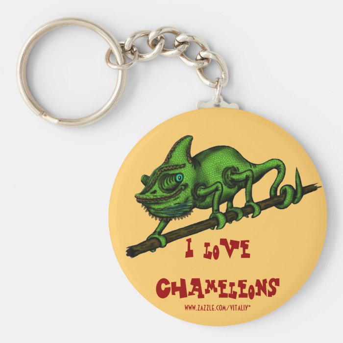 Chameleon funny key chain design