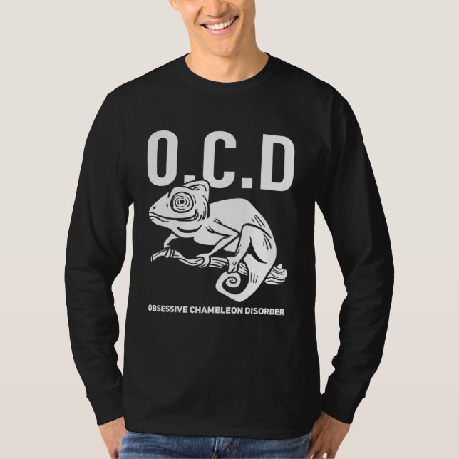 Chameleon  Green Lizard Reptile T-Shirt (Front)