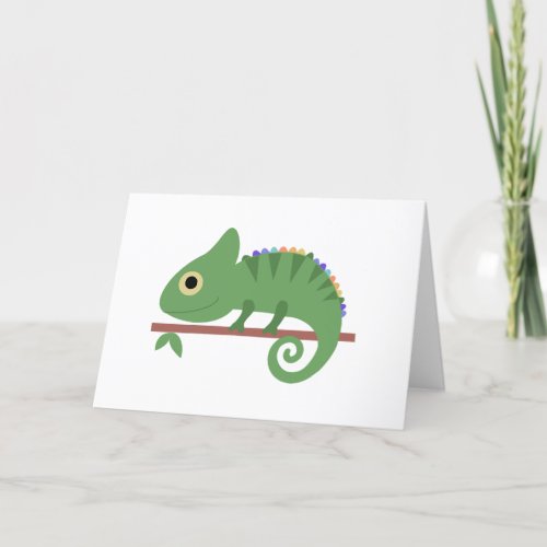 Chameleon greeting card