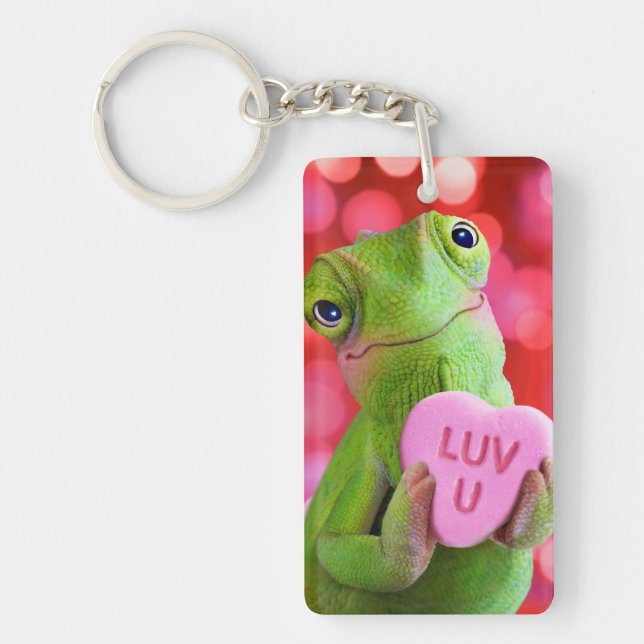Chameleon Heart (Luv U) Keychain (Front)