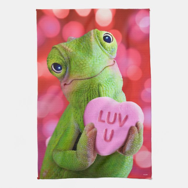 Chameleon Heart (Luv U) Kitchen Towel (Vertical)