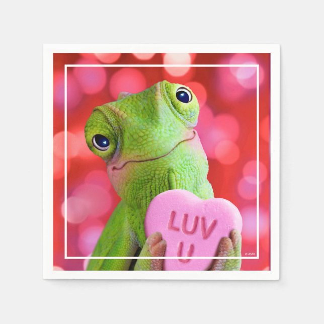 Chameleon Heart (Luv U) Napkins (Front)