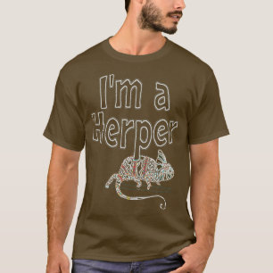 Chameleon Im a Herper neon design  T-Shirt