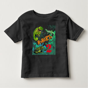 chameleon, lizard, frog toddler t-shirt