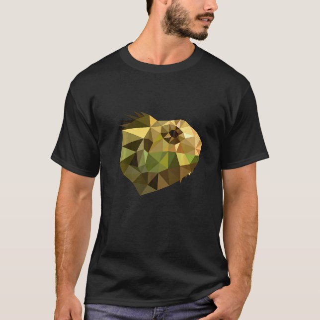 Chameleon Lizard Polygon Art Terrarium T-Shirt (Front)