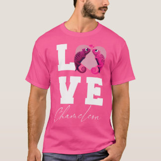 Chameleon Love Cute Reptile Beautiful Geckos With T-Shirt