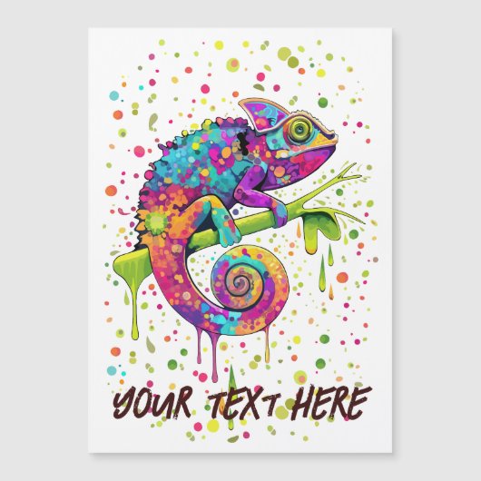 Chameleon Paint Stains Watercolor Style (Front)