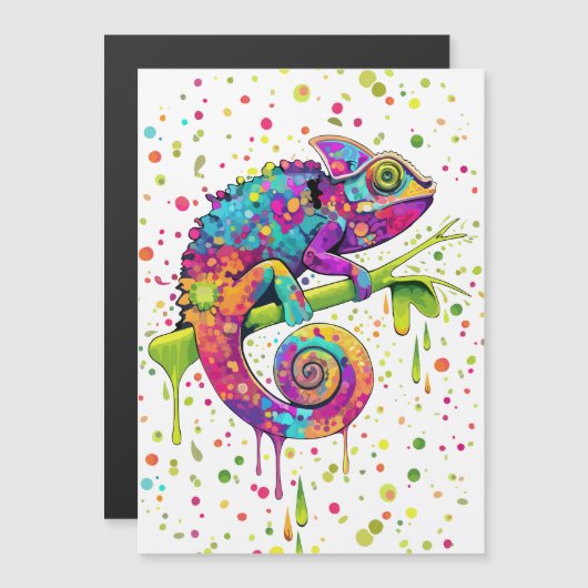 Chameleon Paint Stains Watercolor Style (Front/Back)