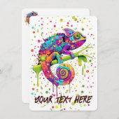 Chameleon Paint Stains Watercolor Style (Front/Back)